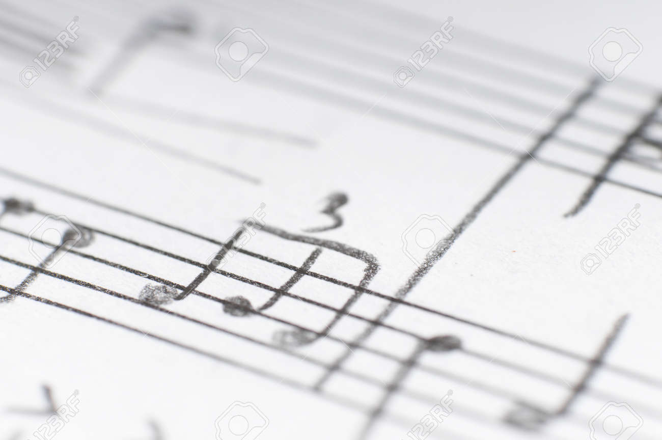 手書きの音符 浅い被写し界深度 の写真素材 画像素材 Image