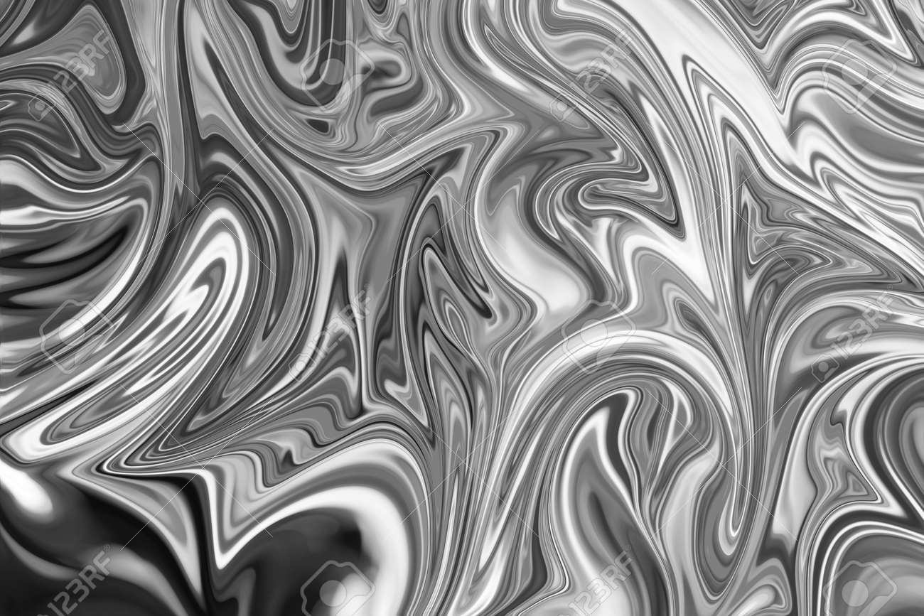 Abstract gray black and white marble ink pattern background liquify abstract pattern with black