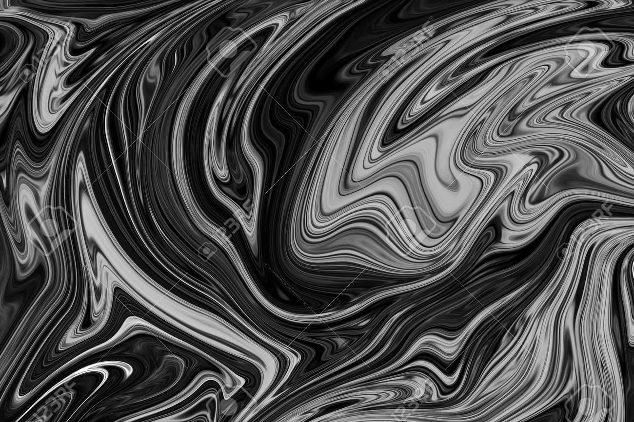 Abstract gray black and white marble ink pattern background liquify abstract pattern with black
