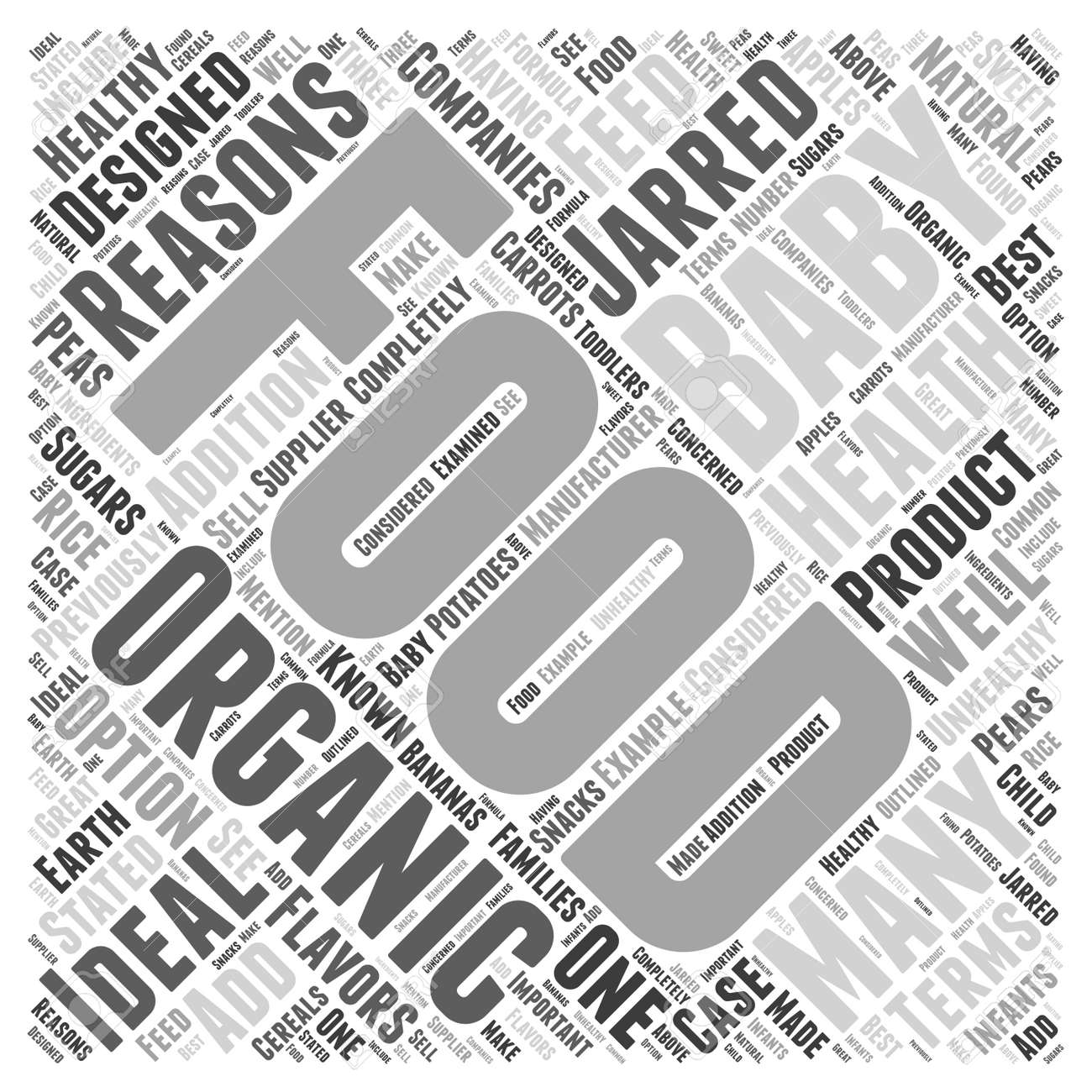 離乳食はなぜ有機赤ちゃんをフィードする必要があります 3 つの理由 のイラスト素材 ベクタ Image