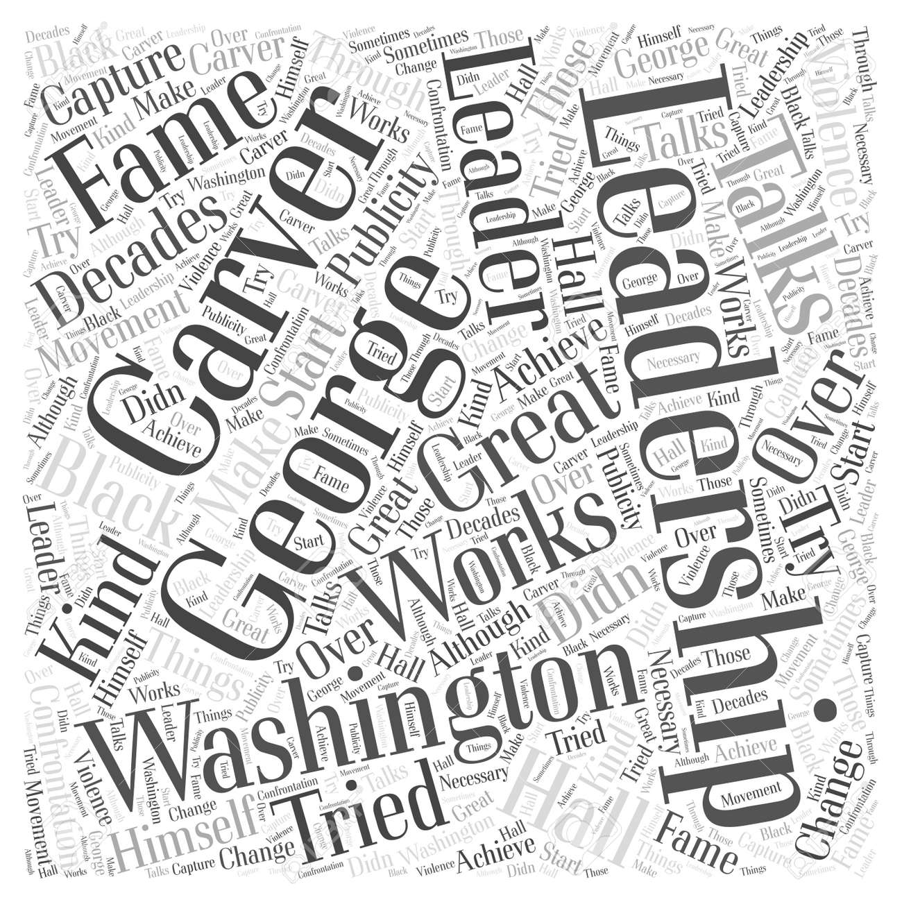 George Washington Carver Word Cloud Concept - 