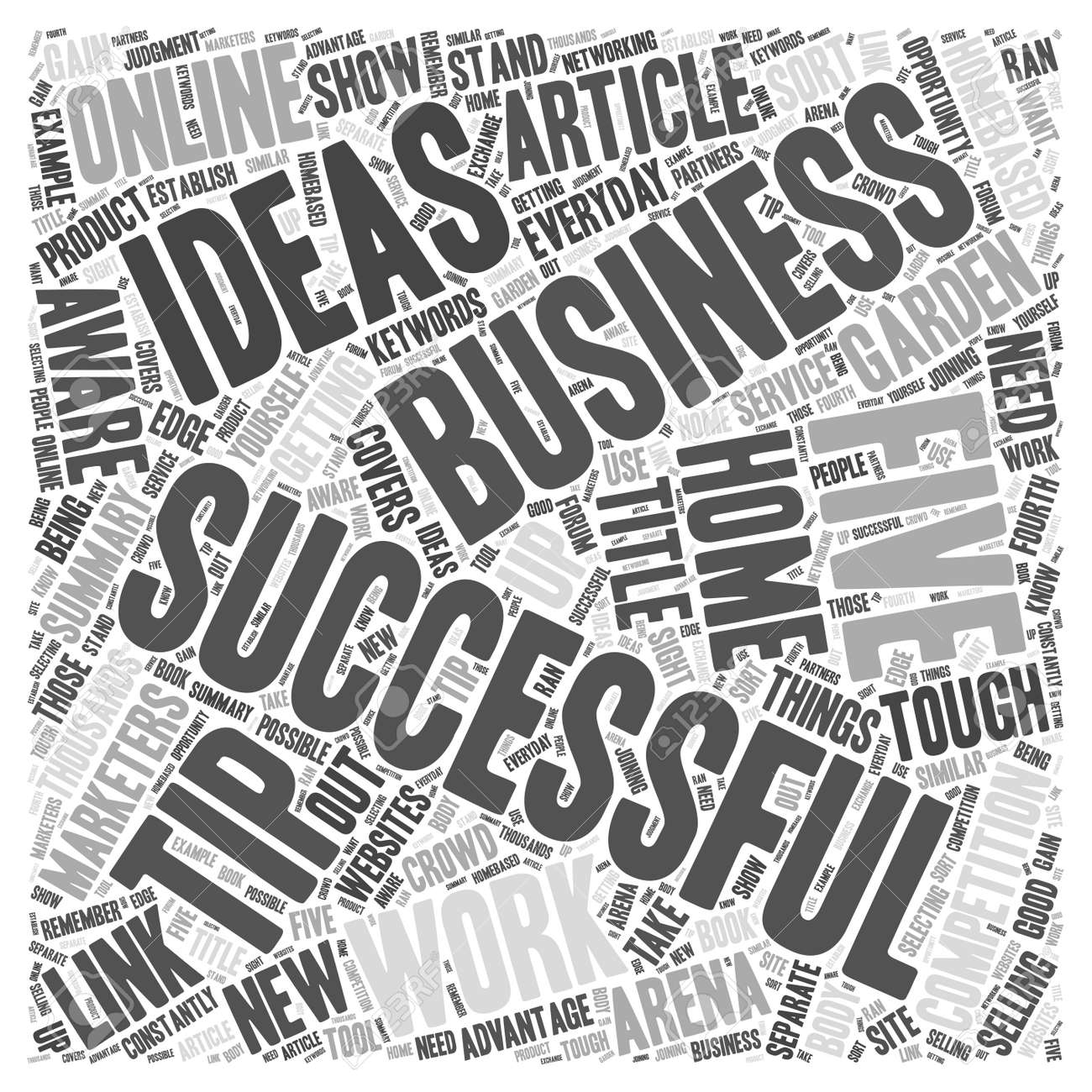 five tips for successful work at home business ideas word cloud