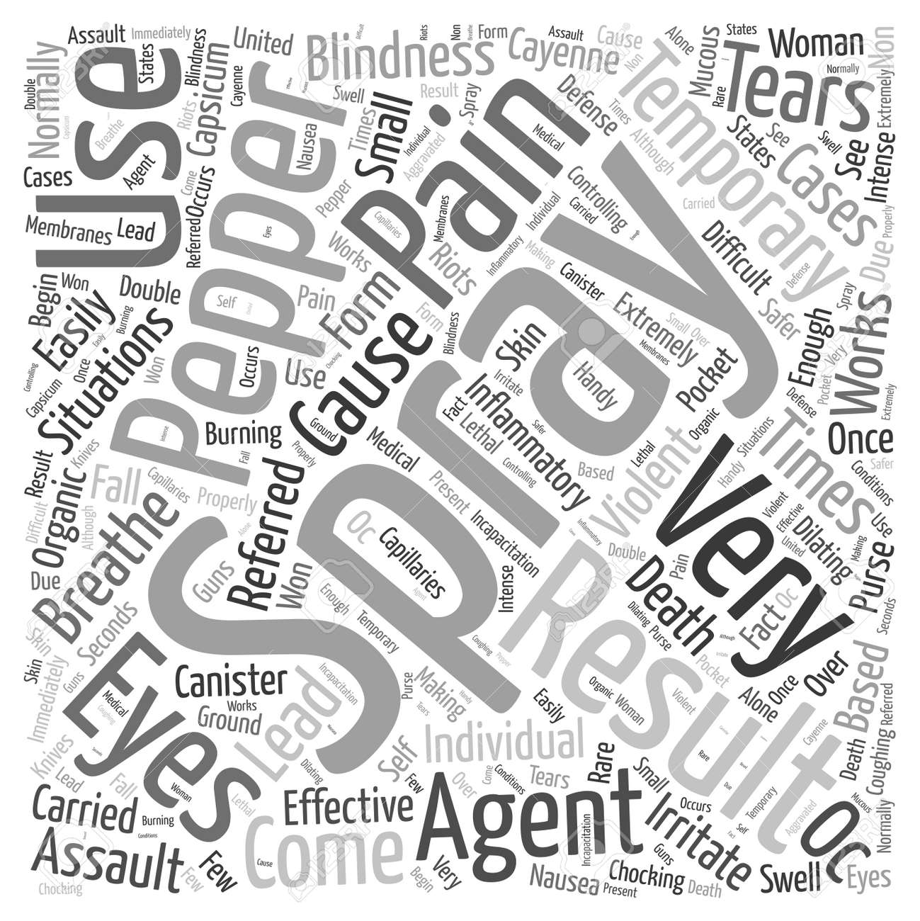 how pepper spray works brought by nicheblowercom word cloud concept how pepper spray works
