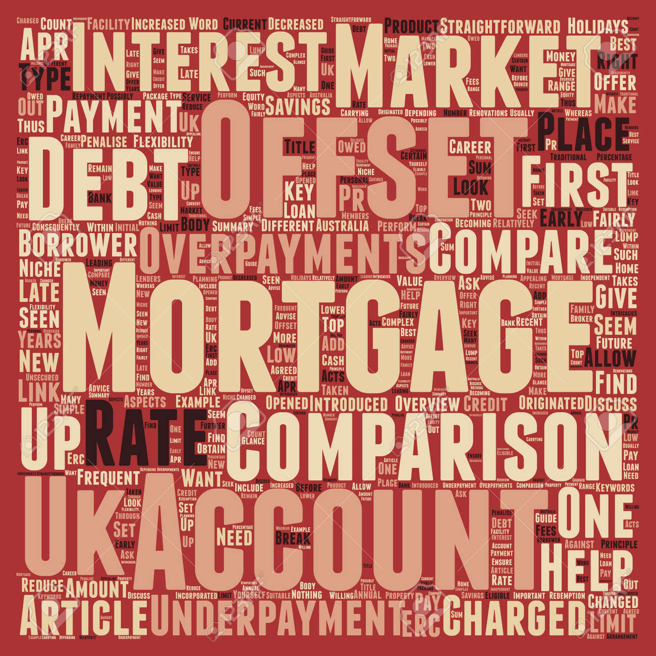 how to perform an offset mortgage comparison text background