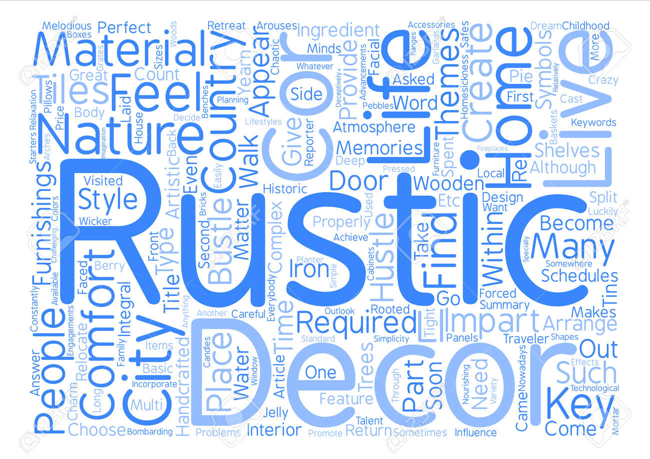 Rustic Home Decor The Return To Nature Word Cloud Concept Text Background Stock Vector Rustic Home Decor The Return To Nature Word Cloud Concept Text Background Stock Vector
