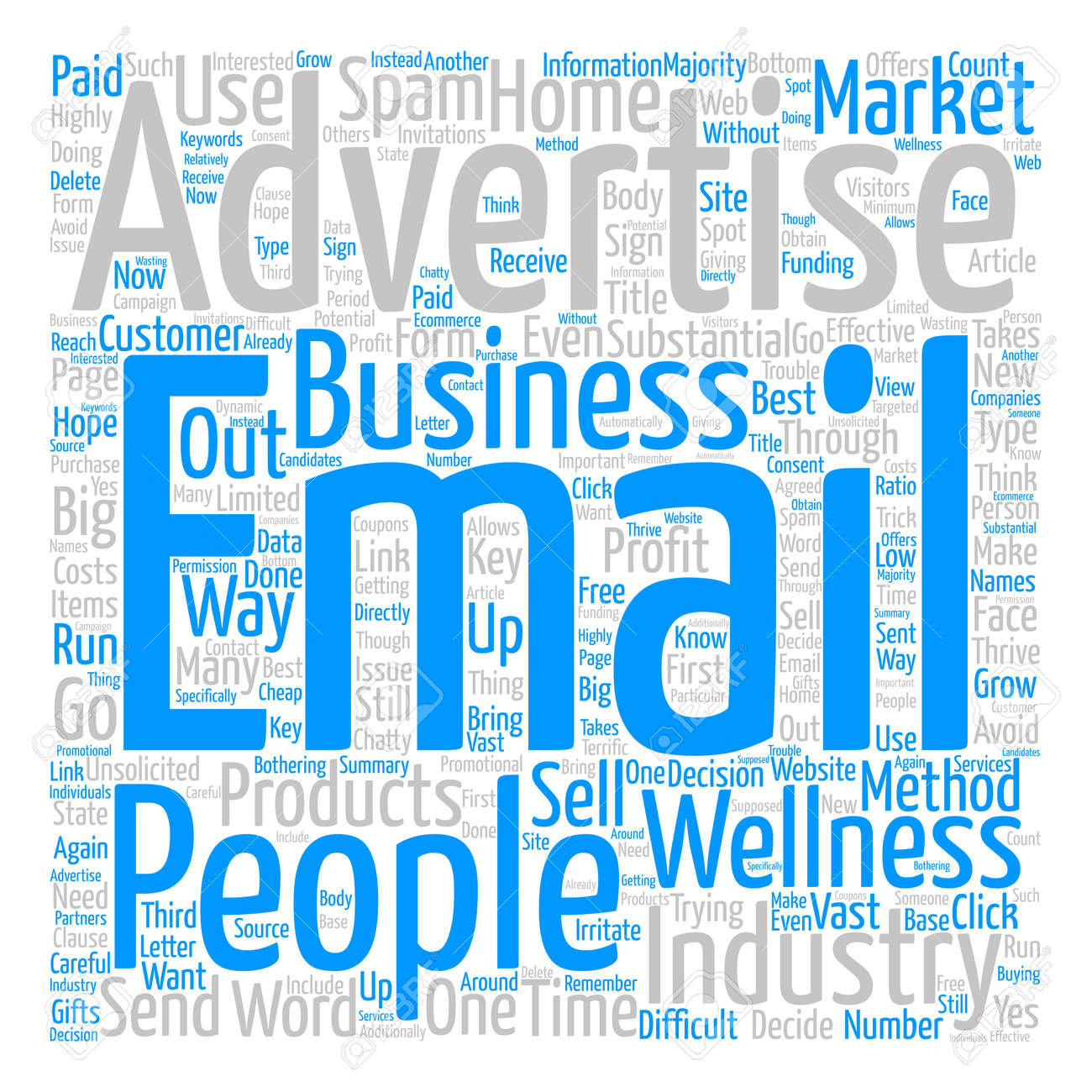 is email advertisements a business word cloud concept text word advertisements