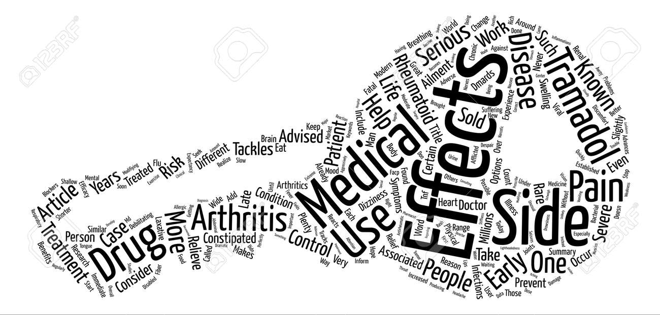 Rheumatoid Arthritis And Tramadol Side Effects Text Background Royalty Free Cliparts Vectors And Stock Illustration Image