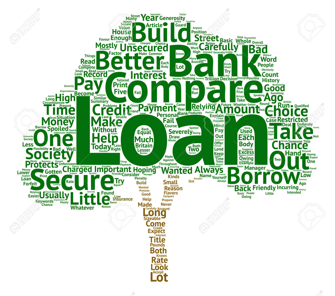 how to compare loans word cloud concept text background royalty free compare loans