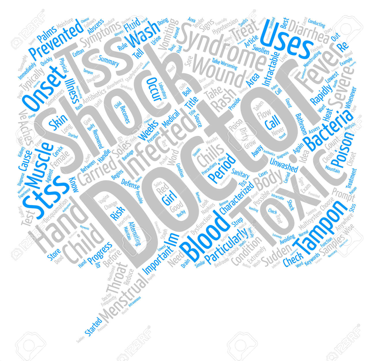トキシック ショック症候群を防止することができます単語のクラウド コンセプト テキストの背景のイラスト素材 ベクタ Image