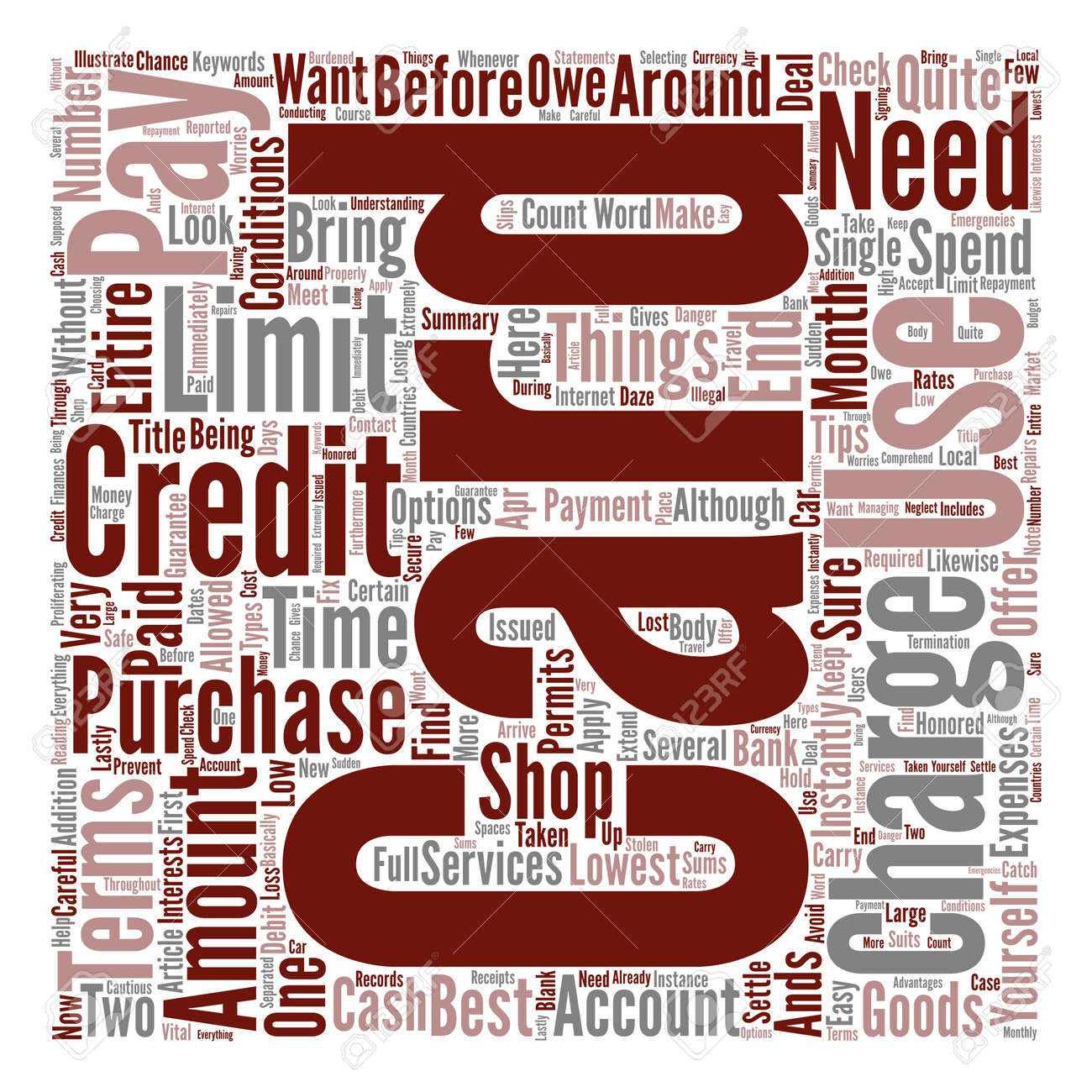 Vettoriale Carte Di Credito Verra Rendere Le Cose Facili Per Voi Il Testo Di Sfondo Nuvola Parola Concetto Image