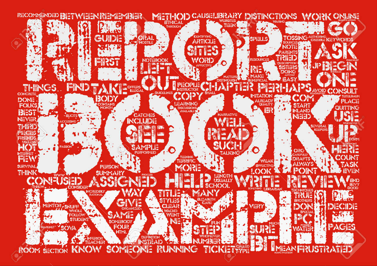 a helpful book report example word cloud concept text background book report template word