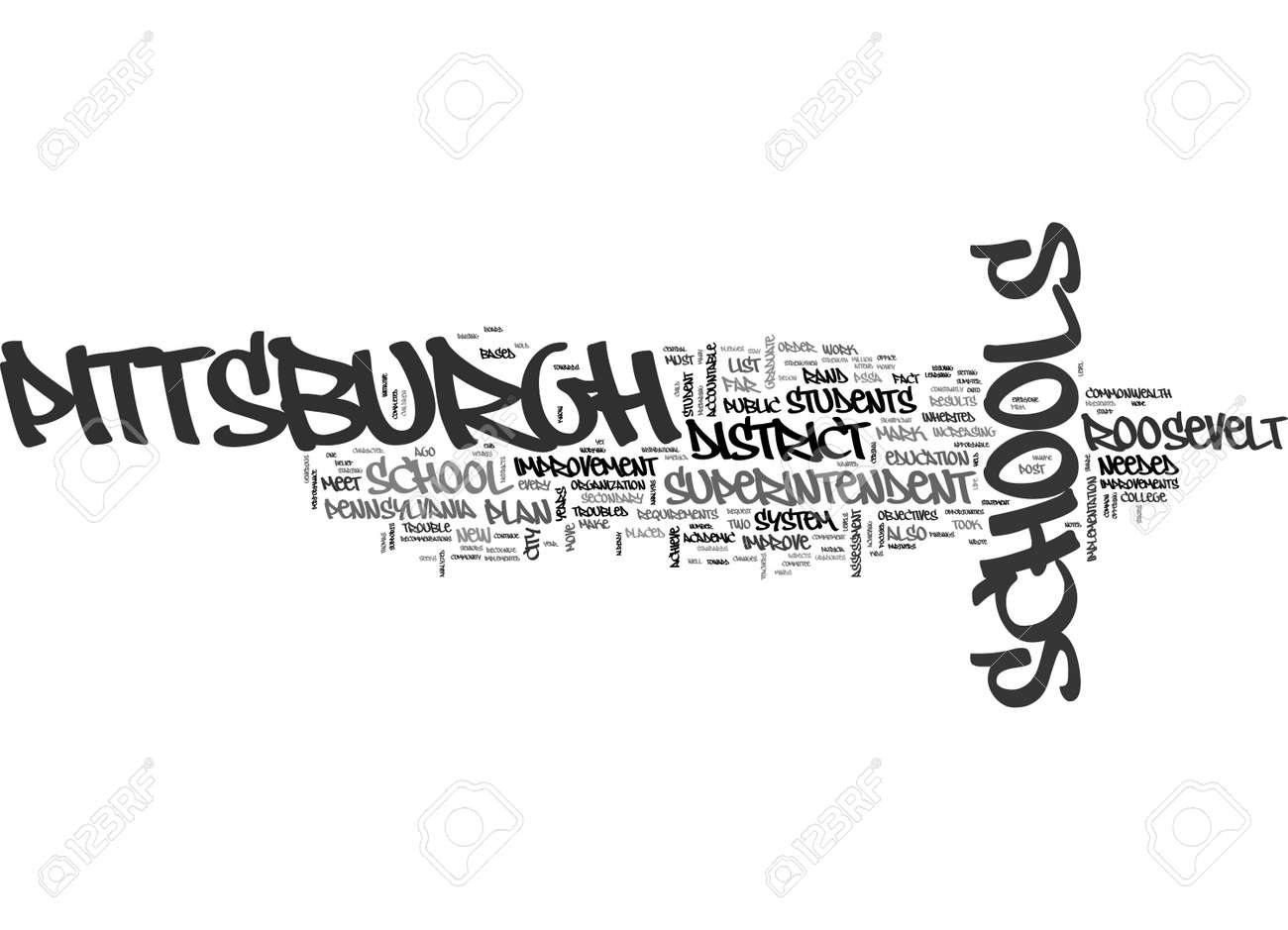 問題テキスト単語雲概念でのピッツバーグの学校は します のイラスト素材 ベクタ Image