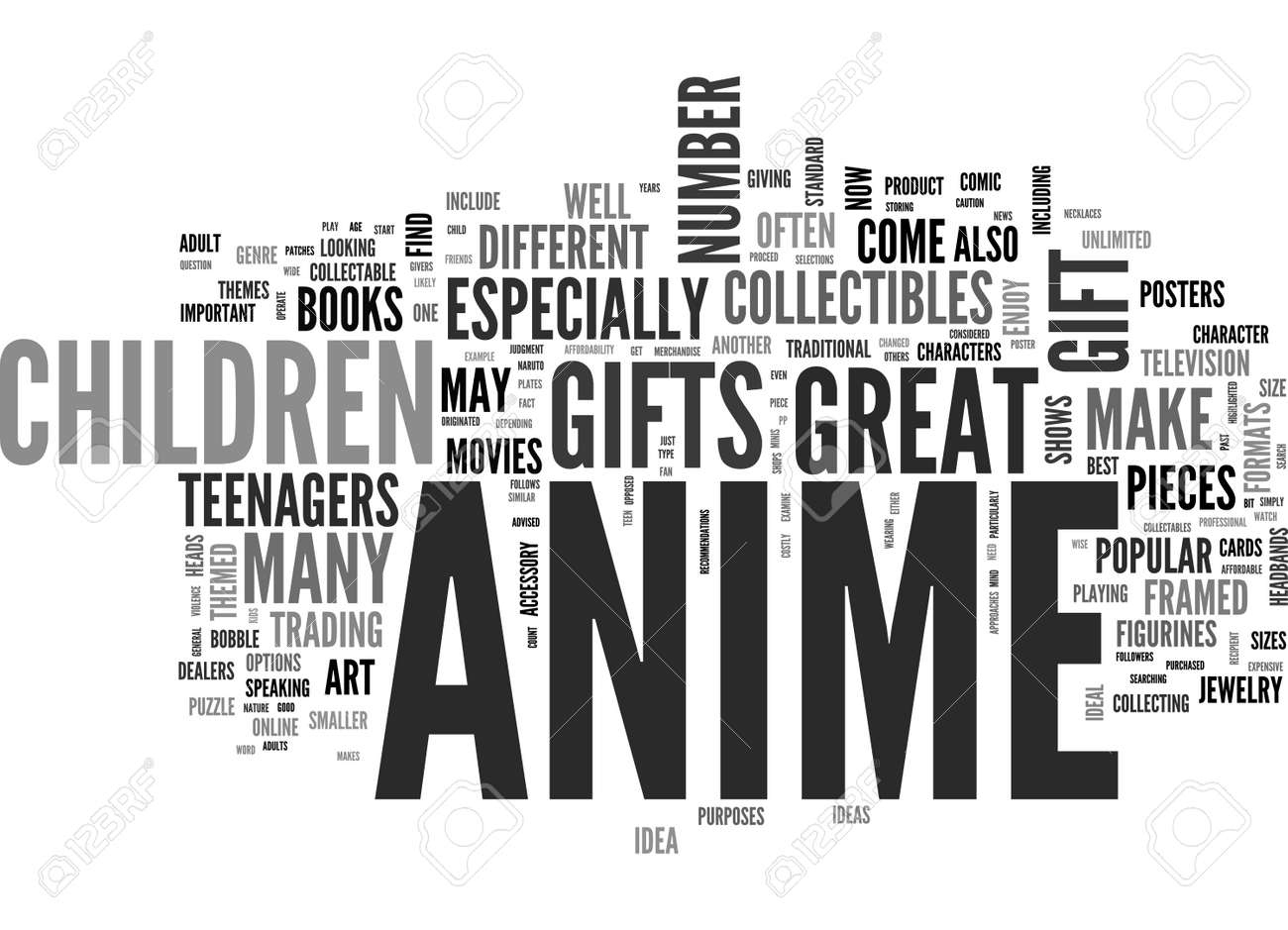 anime collectable toys how to profit from them text word cloud