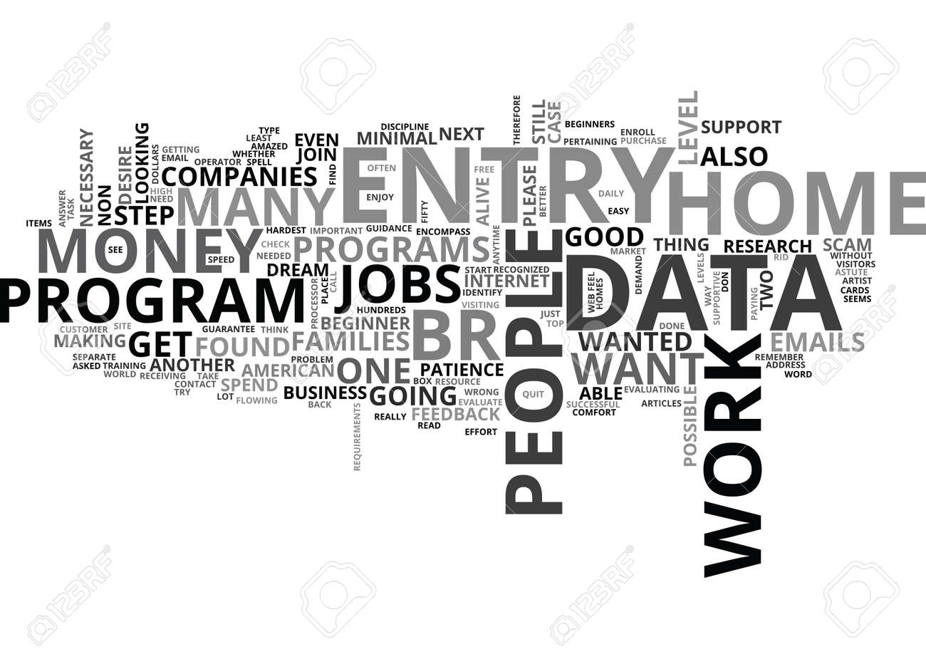 TRAVAIL À DOMICILE SAISIE DE DONNÉES JOBS TEXTE CONCEPT DE CLOUD TRAVAIL À DOMICILE SAISIE DE DONNÉES JOBS TEXTE CONCEPT DE CLOUD