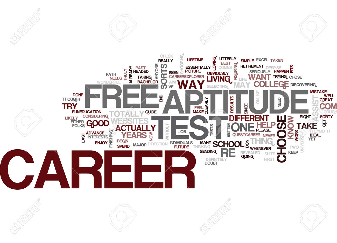 free career aptitude test text background word cloud concept royalty aptitude test free