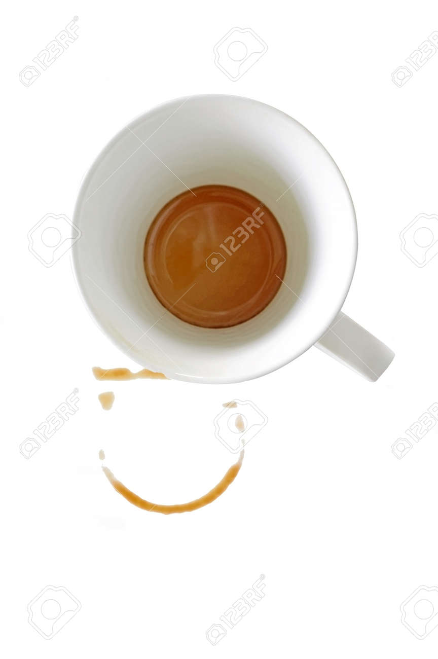 コーヒー カップの汚れで カップの底に白い塗装かす上 の写真素材 画像素材 Image