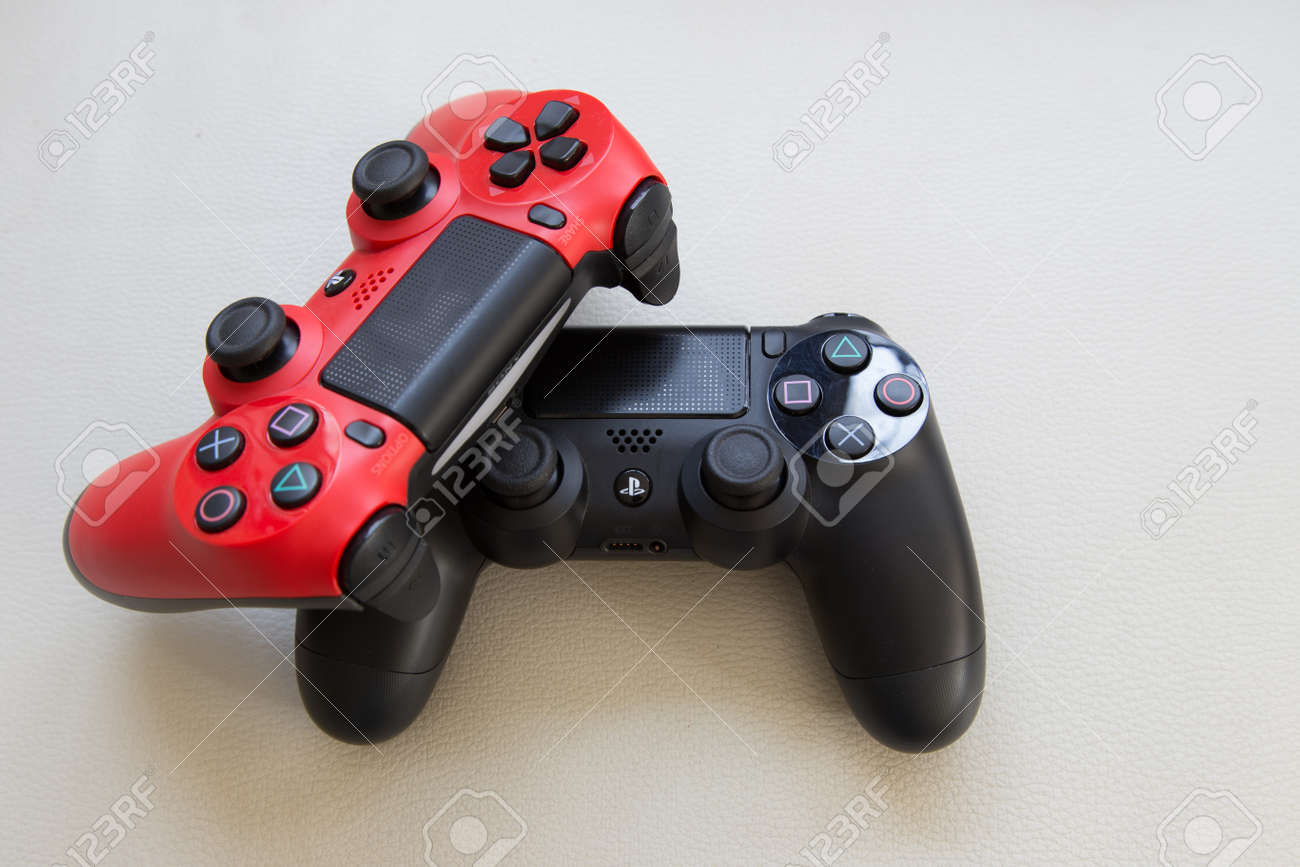 Thailand Feb 6 The New Sony Dualshock 4 Red And Black Color Stock Photo Picture And Royalty Free Image Image