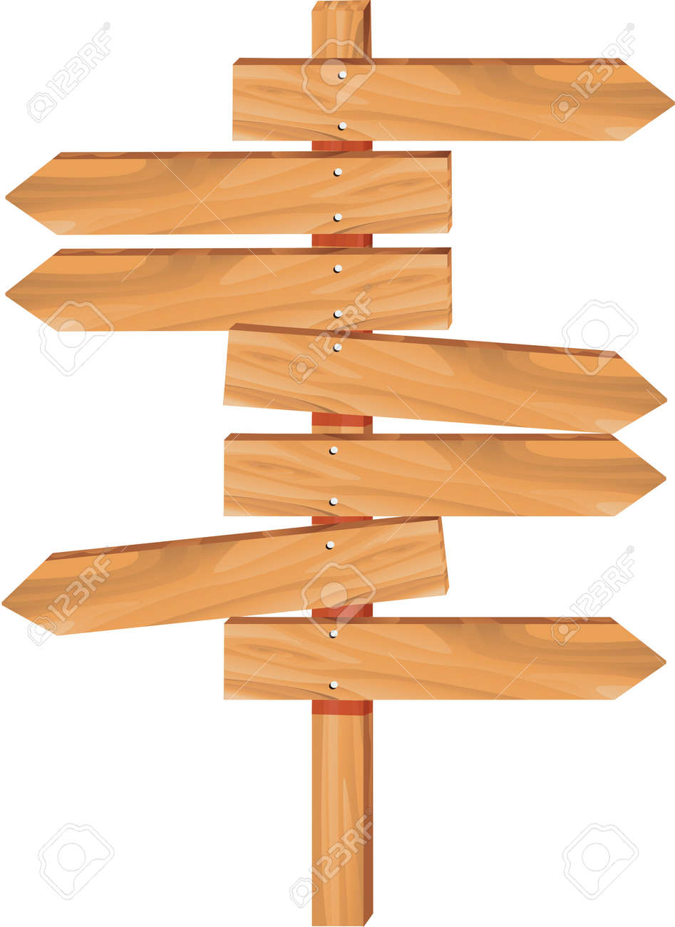 wooden arrow direction sign boards royalty free cliparts vectors