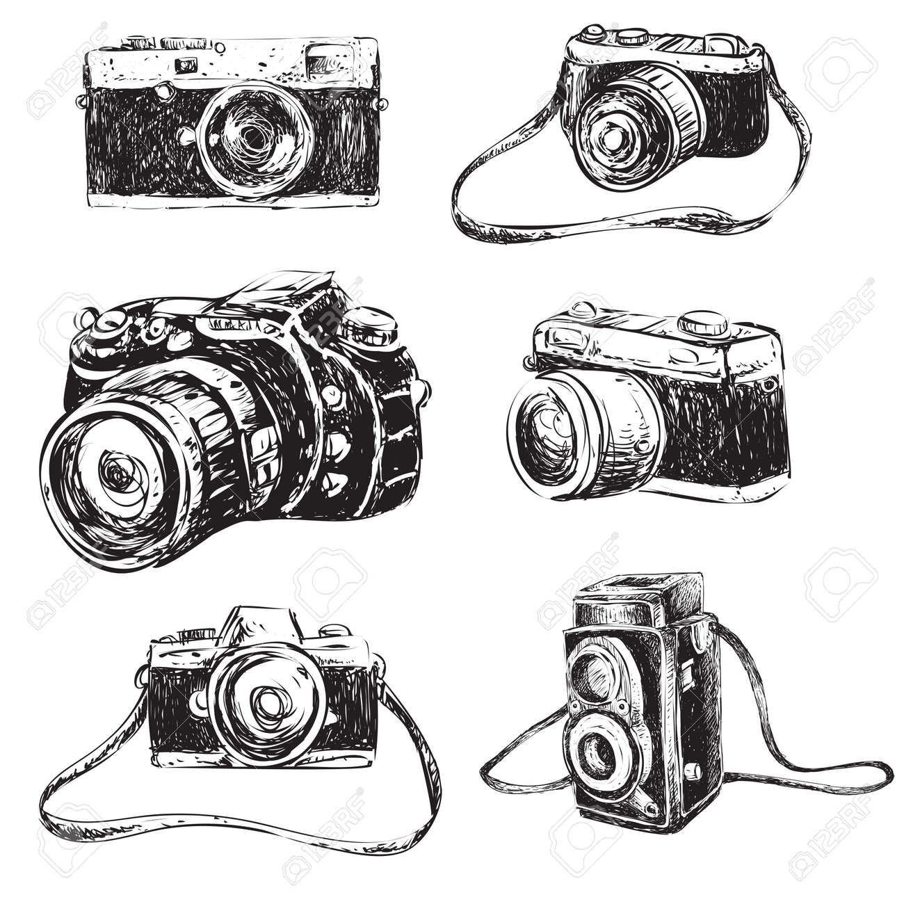 落書き漫画のスタイルでカメラのベクトル イラスト のイラスト素材 ベクタ Image