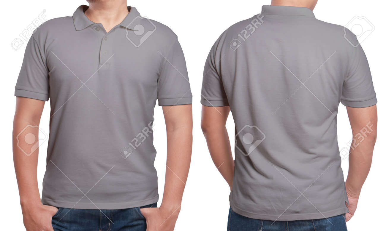 grey polo tee