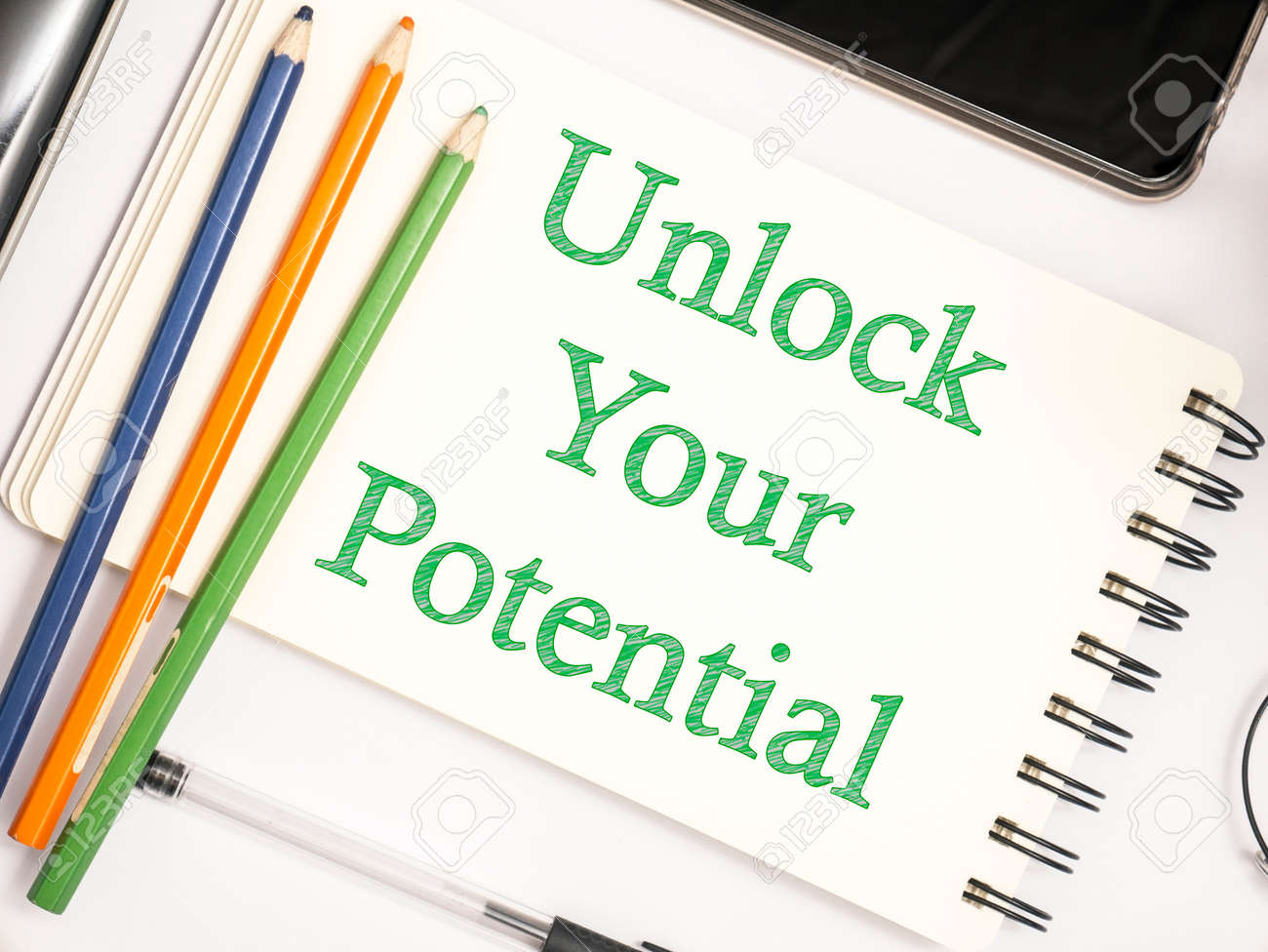 Unlock Your Potential Business Motivational Inspirational Quotes Words Typography Concept Stock Photo Picture And Royalty Free Image Image 114536799