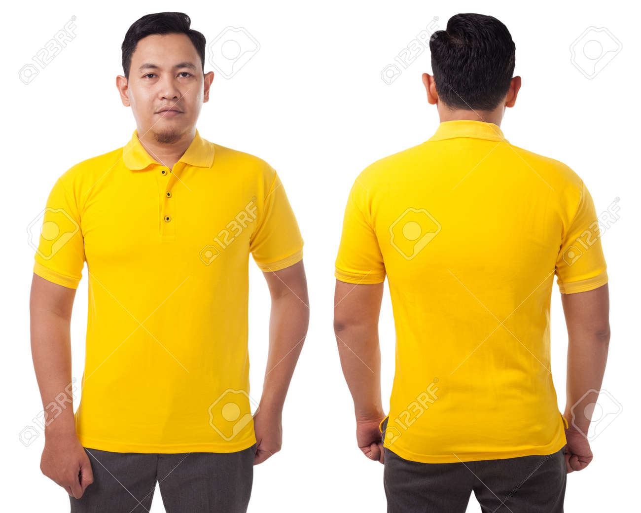 yellow polo tee shirt
