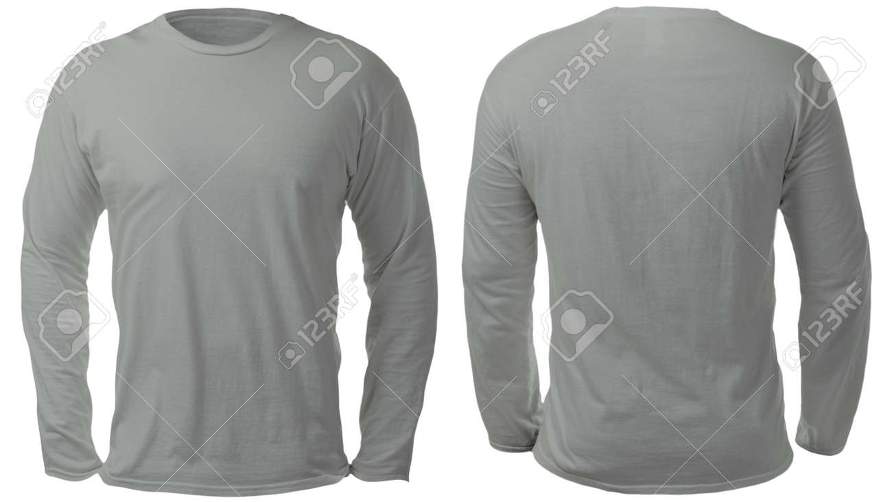 plain gray long sleeve shirt