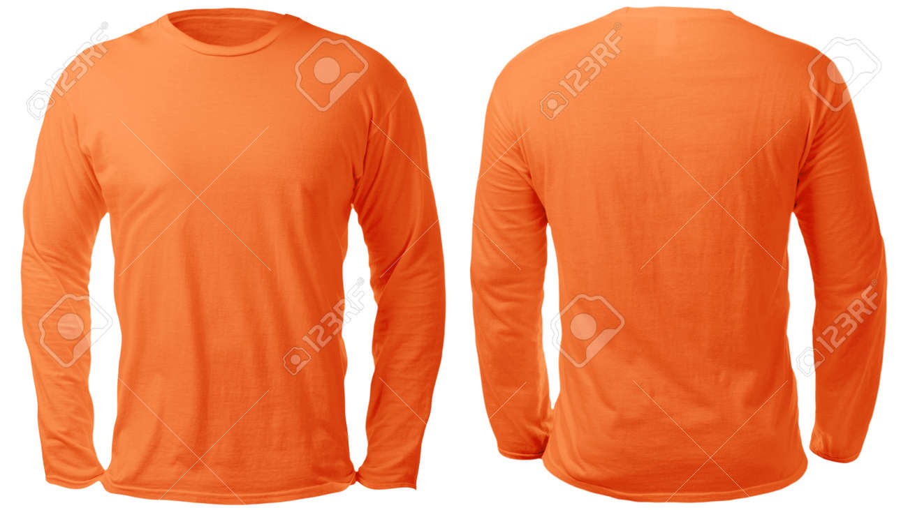 plain orange long sleeve shirt
