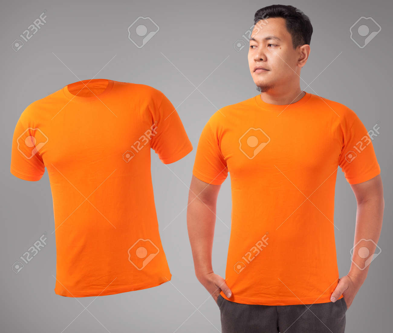 plain orange shirt