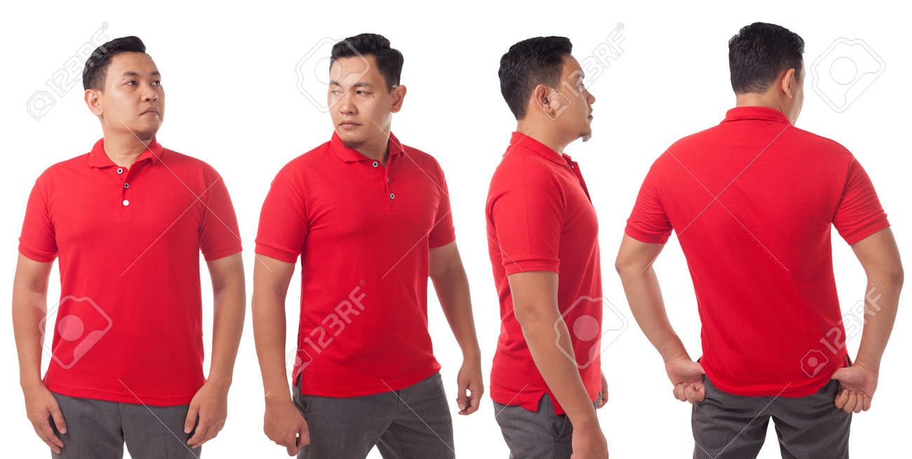 plain red polo