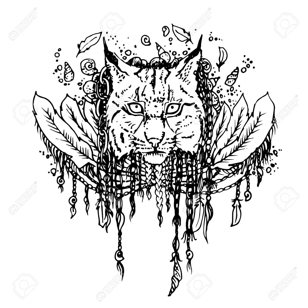 グラフィック黒ベクトル リンクス T シャツ マグカップ ペン ロゴおよび他のものの設計図 のイラスト素材 ベクタ Image グラフィック黒ベクトル リンクス T シャツ マグカップ ペン ロゴおよび他のものの設計図 のイラスト素材 ベクタ Image