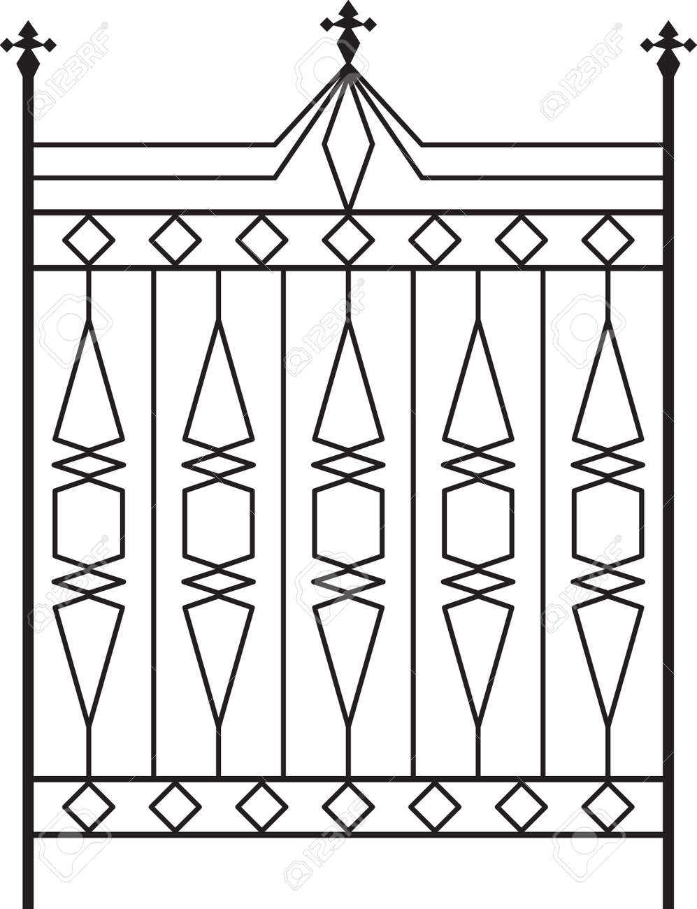 zaun tor design schmiedeeisernes tor tür zaun fenster grill geländer design vector kunst standard zaun tor design schmiedeeisernes tor tür zaun fenster grill geländer design vector kunst standard