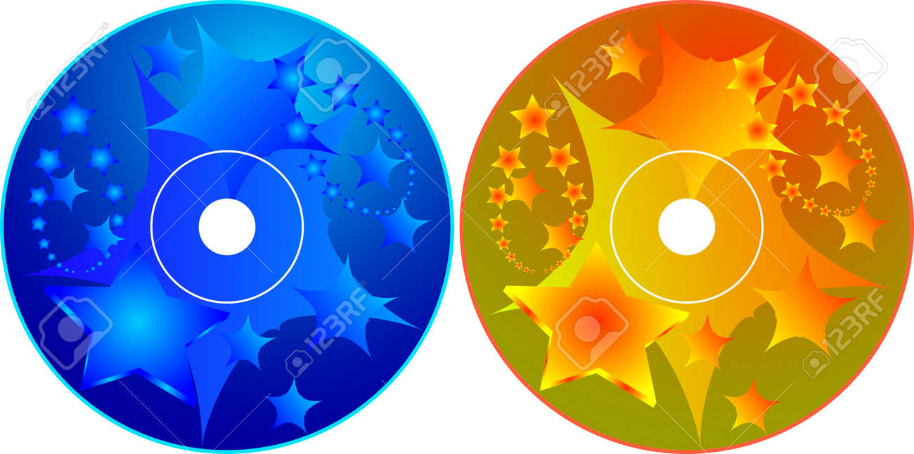 cd dvd label design template vector art sticker for cd