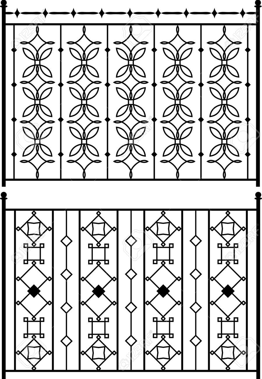 zaun tor design schmiedeeisen tor tür zaun fenster grill geländer design vector kunst standard zaun tor design schmiedeeisen tor tür zaun fenster grill geländer design vector kunst standard