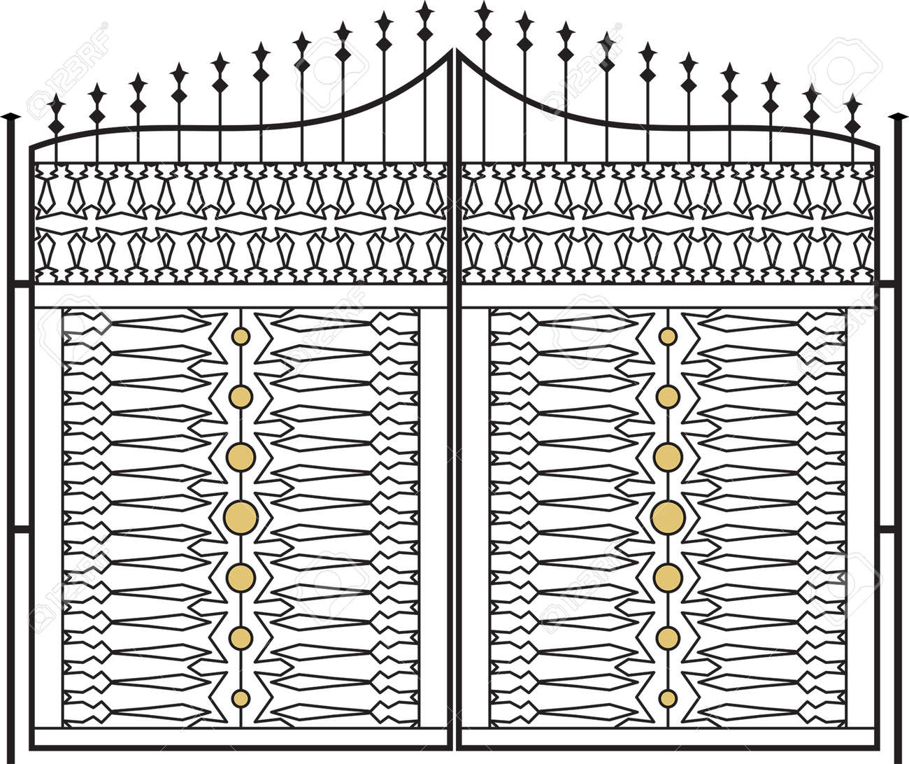 zaun tor design schmiedeeisen tor tür zaun fenster grill geländer design vector kunst standard zaun tor design schmiedeeisen tor tür zaun fenster grill geländer design vector kunst standard