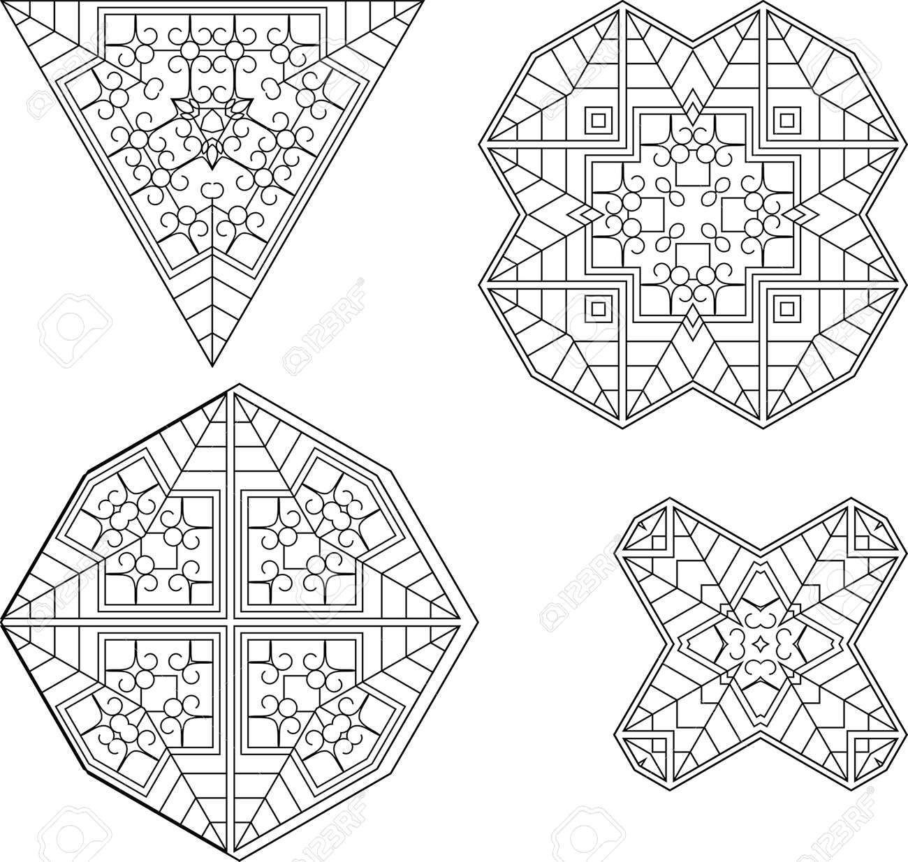 Wrought Iron Grill Gate Door Fence Window Railing Design Royalty Free Cliparts Vectors And Stock Illustration Image 46866704