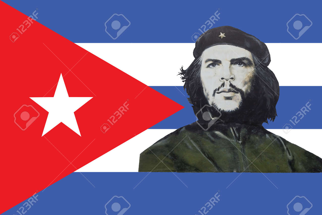 Cuban Flag And Che Guevara Stock Photo, Picture and Royalty Free Image.  Image 27061019.
