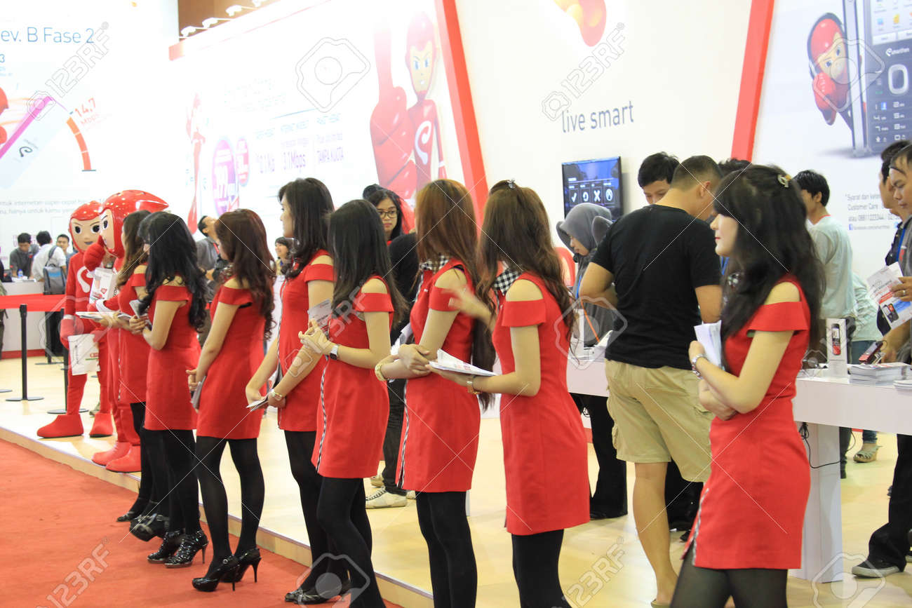 Sales Promotion Girls At Jakarta Photo Expo Stock Photo ...