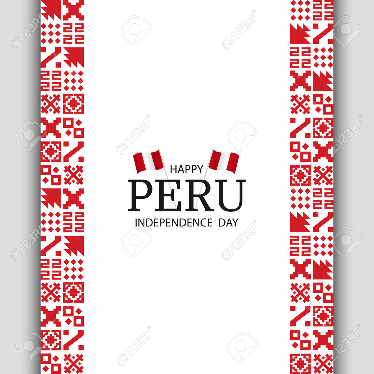 Vector Illustration of Peru Independence Day. National pattern. - 170364557 Vector Illustration of Peru Independence Day. National pattern. - 170364557