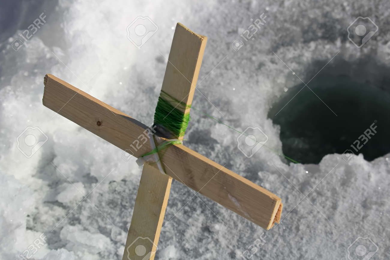 homemade ice fishing rod