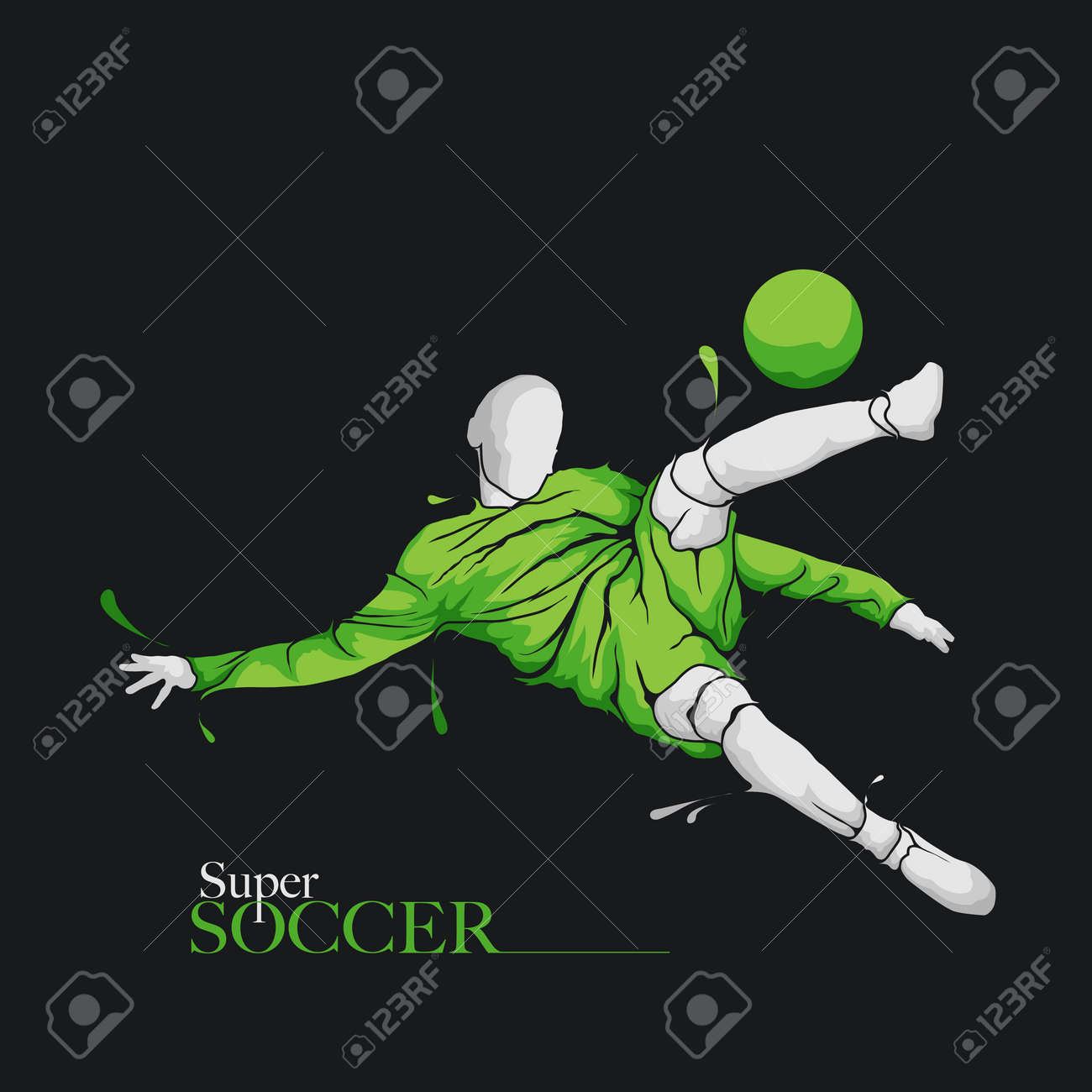 Super Soccer Splash Royalty Free Cliparts Vectors And Stock Illustration Image