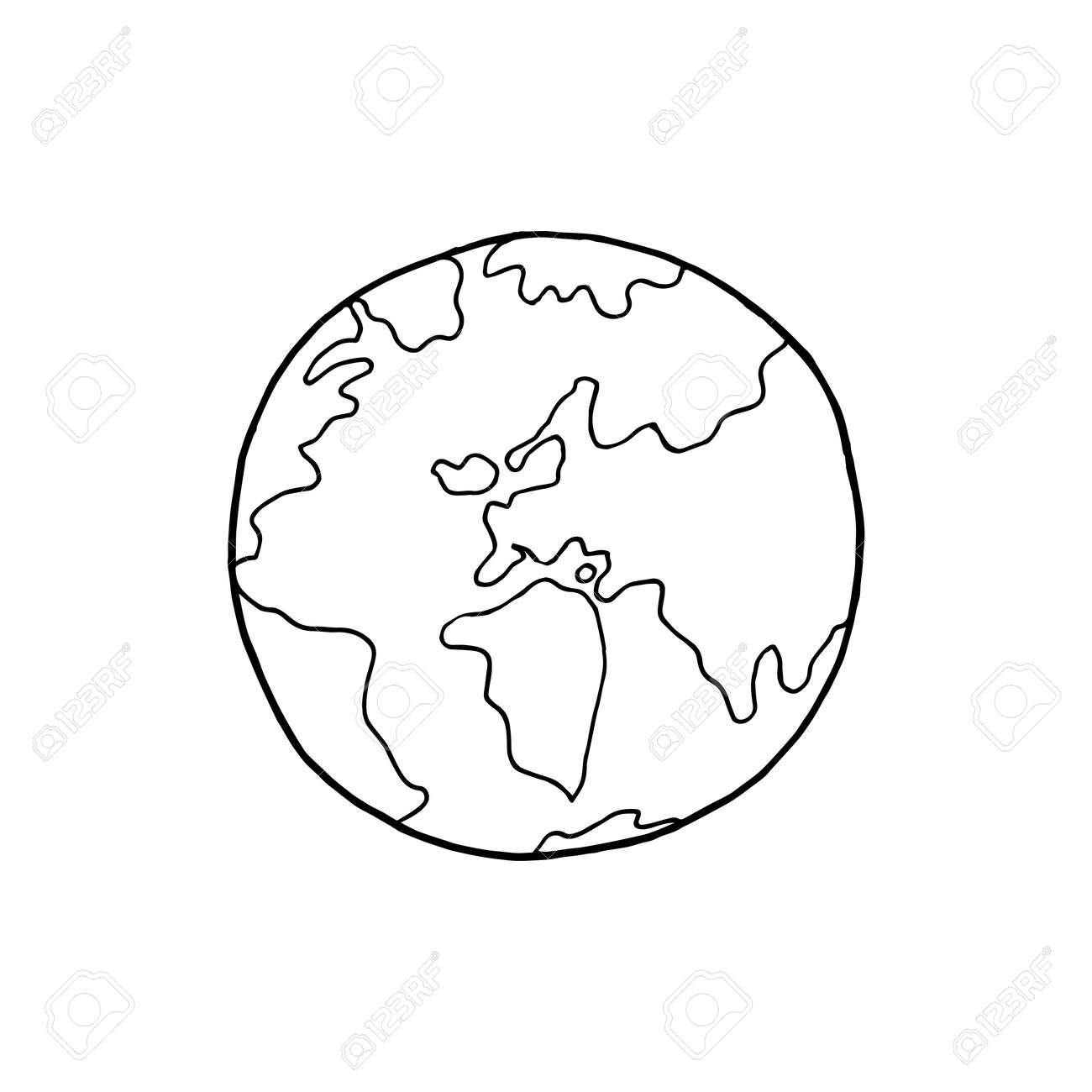 手描きの地球のイラスト素材 ベクタ Image 手描きの地球のイラスト素材 ベクタ Image
