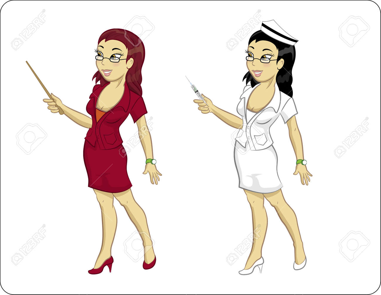 養護教諭 のイラスト素材 ベクタ Image