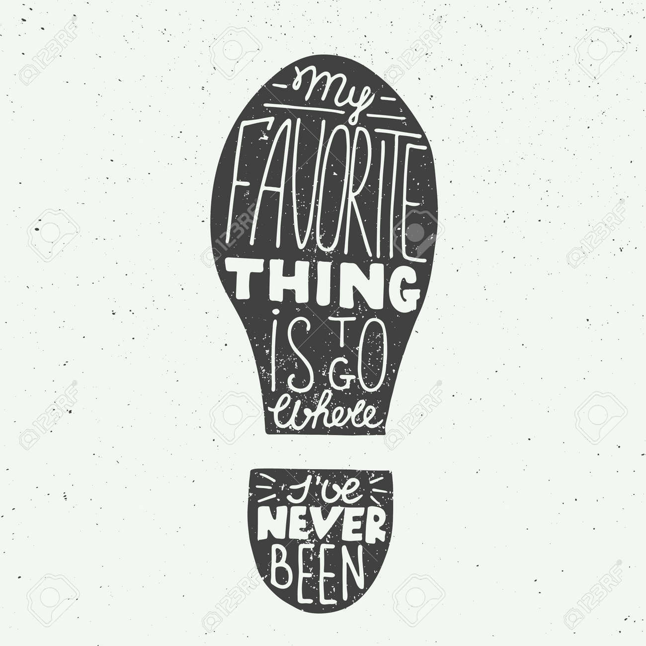 グリーティング カード 版画 ポスターの手の描かれたユニークなタイポグラフィのデザイン要素とベクトル カード 私の好きなもの は私がヴィンテージ背景になかったを行くのイラスト素材 ベクタ Image