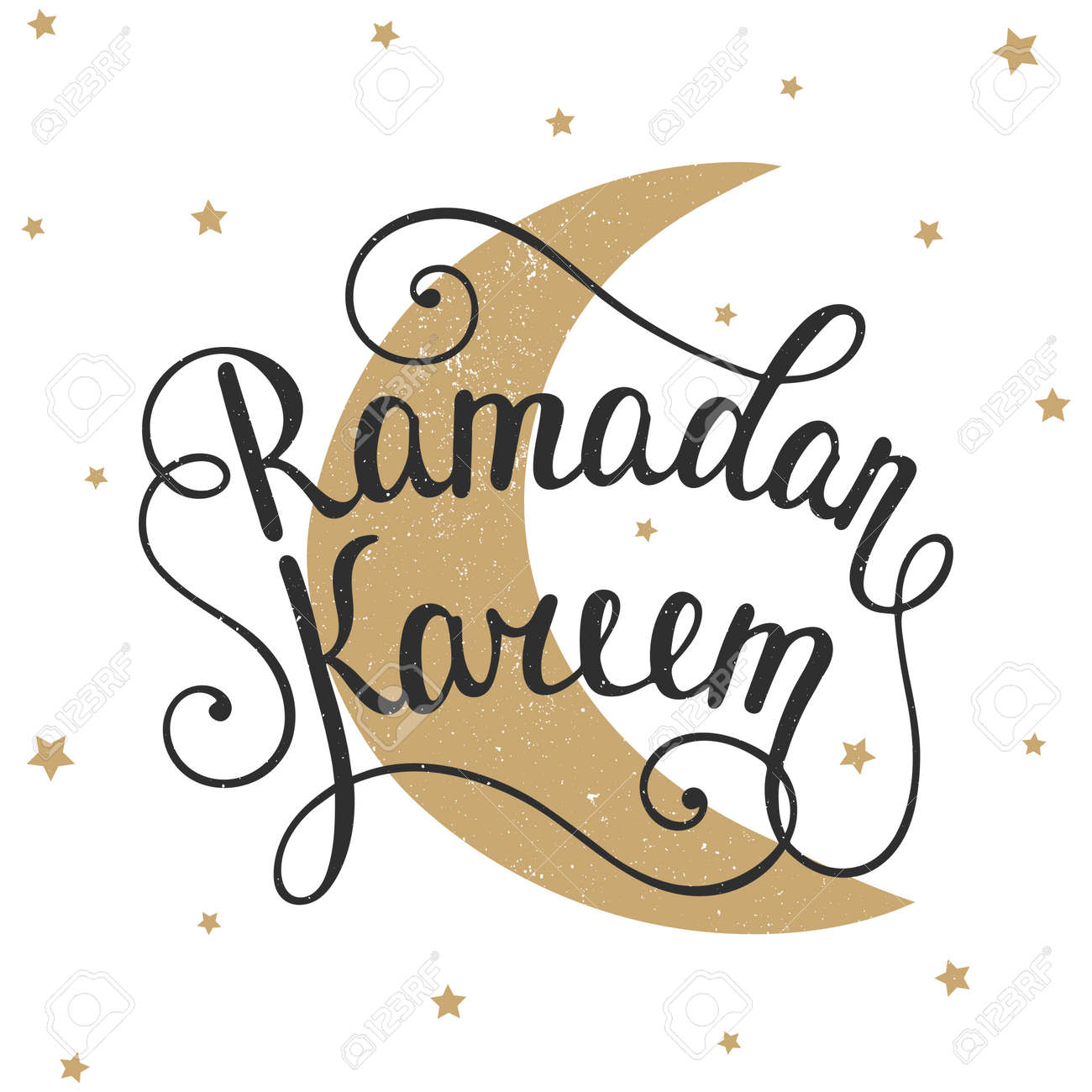 ramadan kareem greeting card design template with modern calligraphy