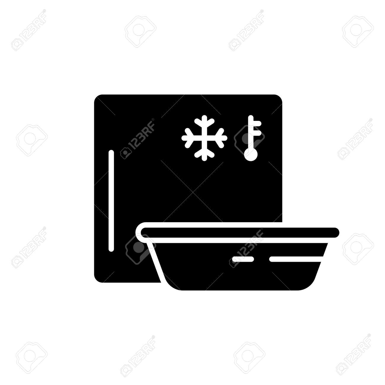 silhouette packing frozen food outline logo of semi finished royalty free cliparts vectors and stock illustration image 144654107 123rf com