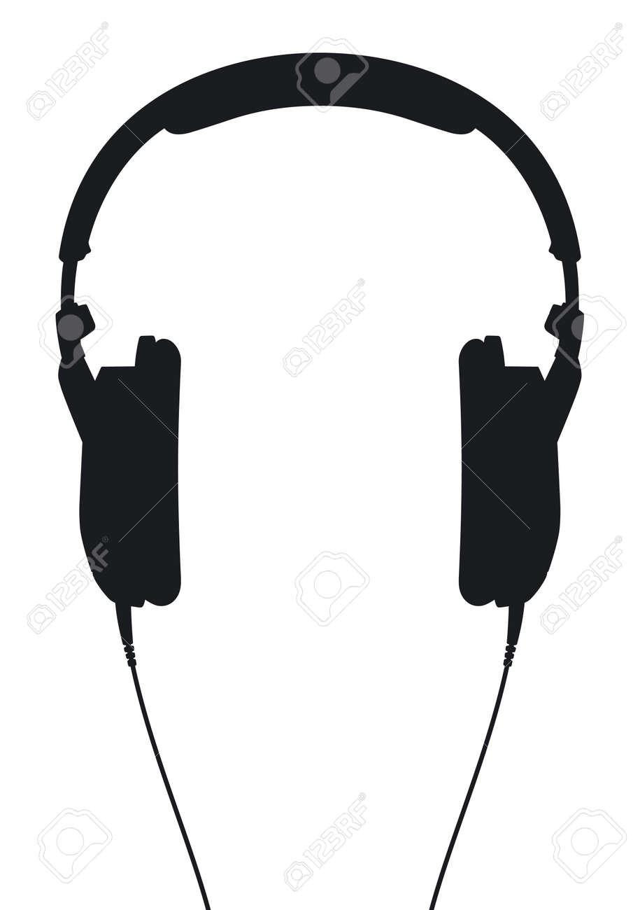 headphones silhouette on a white background royalty free cliparts vectors and stock illustration image 18436643 headphones silhouette on a white background