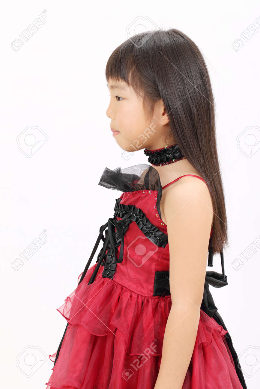 Little Asian Girl Wearing Dress Side View Stock Photo 12937688 Little Asian Girl Wearing Dress Side View Stock Photo 12937688