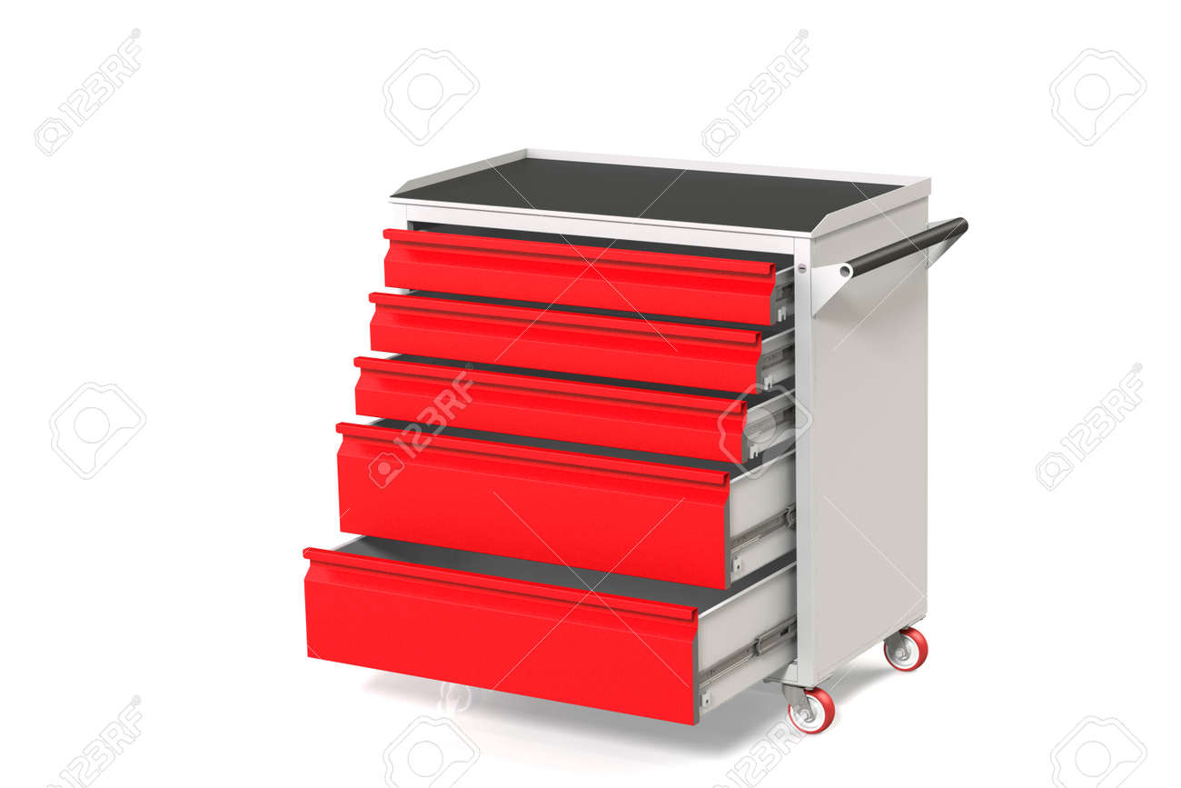 Metal Tool Cabinet Table On Wheels With Drawers A Convenient