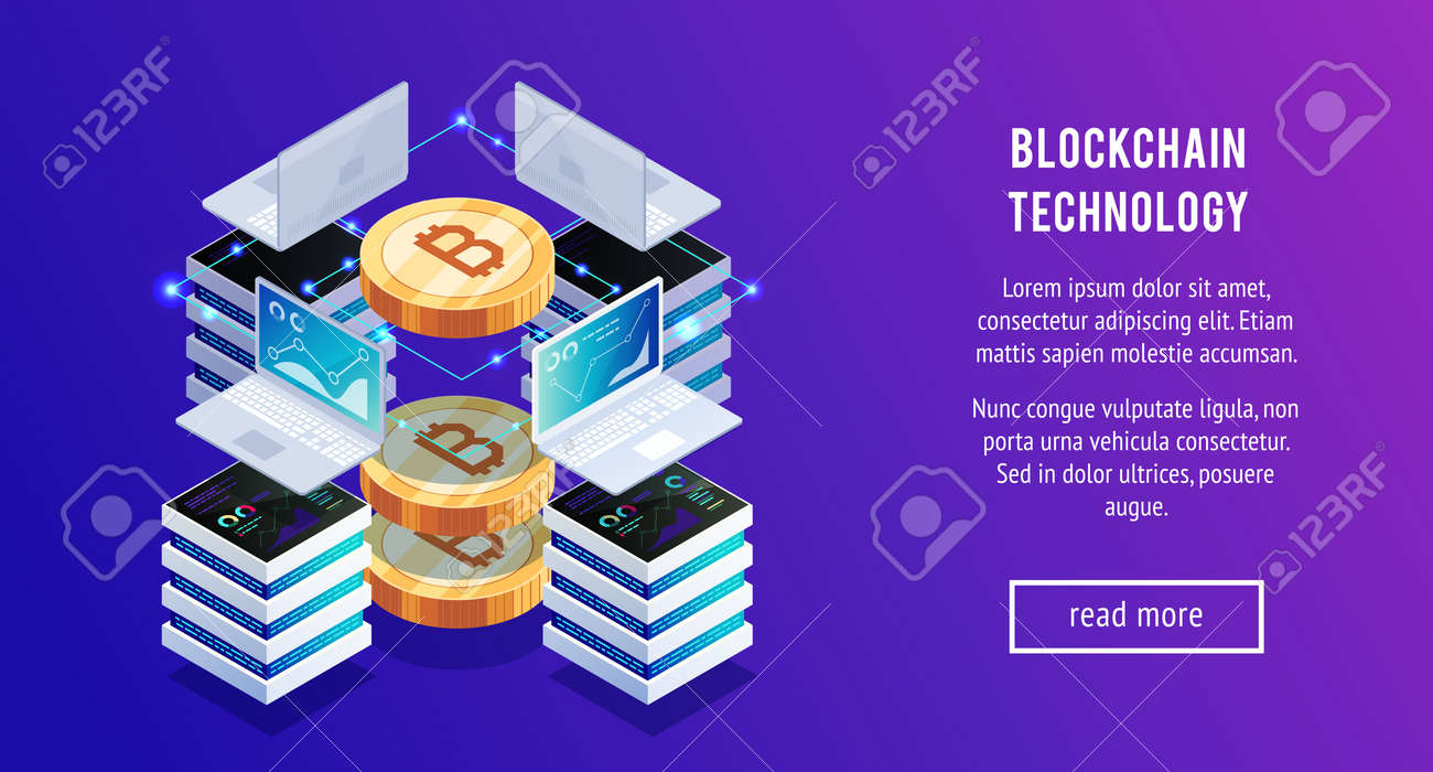 비트코인 획득. 비트코인을 얻기 위한 노트북과 서버. 3D 비트코인. 웹 배경입니다. 벡터 일러스트 레이 션. 로열티 무료 사진,  그림, 이미지 그리고 스톡포토그래피. Image 115003173